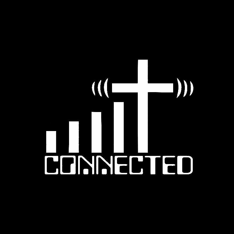 15.2CM*11.7CM CONNECTED Cross WiFi Christian Car Sticker Vinyl Decal Black/Silver C3-1467