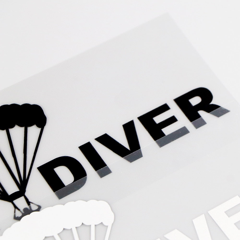 16.7X7.3CM Skydiver Funny Car Stickers Parachute Auto Glass Vinyl Decals Black / Silver 10A-0058