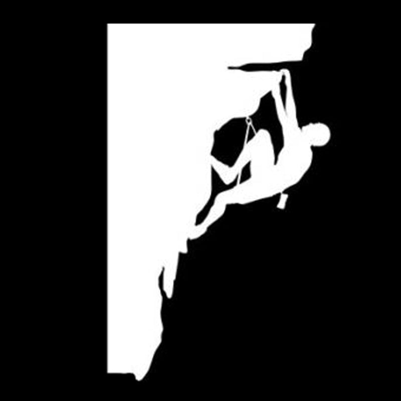 9.7CM*15.6CM Fashion Rock Climbing Climber Vinyl Decal Car Sticker Black/Silver S9-0388