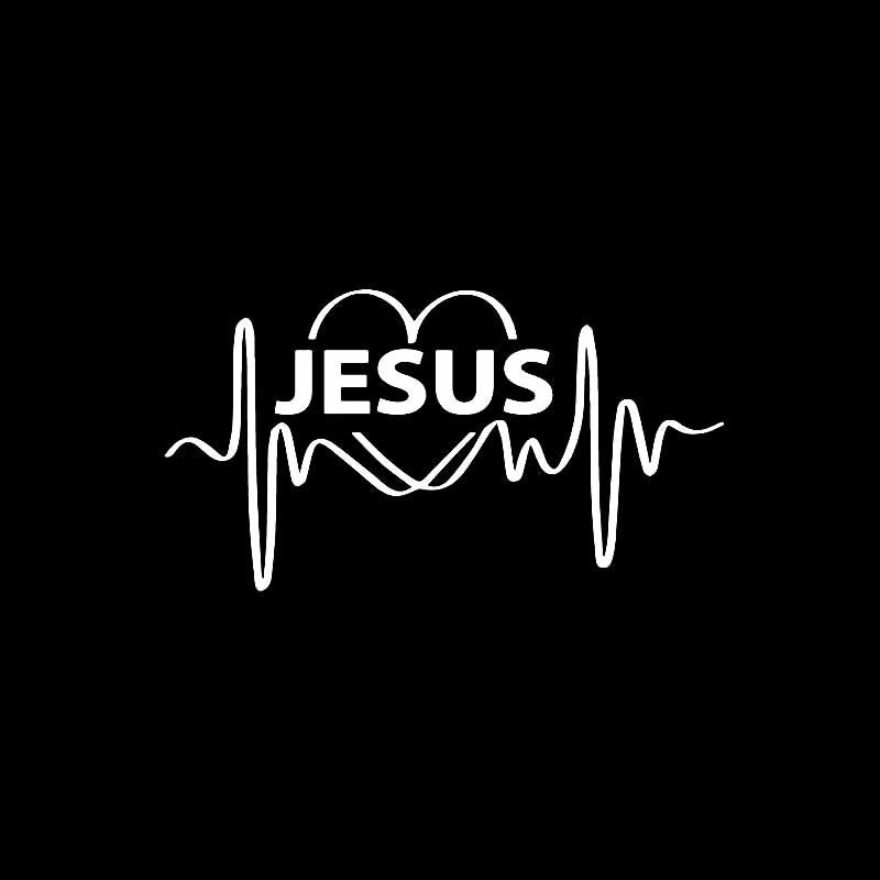 14.7CM*7.9CM Jesus Lifeline Heart Religious Car sticker Vinyl Decal Popular Christian Black/Silver C3-1383