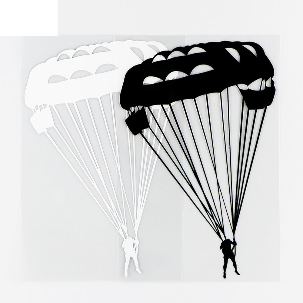 10.5×15.9CM Interesting Boy Extreme Parachute Sports Vinyl Car Sticker Decal Funny Decor Black / Silver 10A-0529