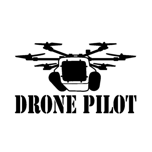 15.2CM*9CM " DRONE PILOT " UAV Drone Personality Car Sticker Vinyl Decal Black/Silver C3-0191