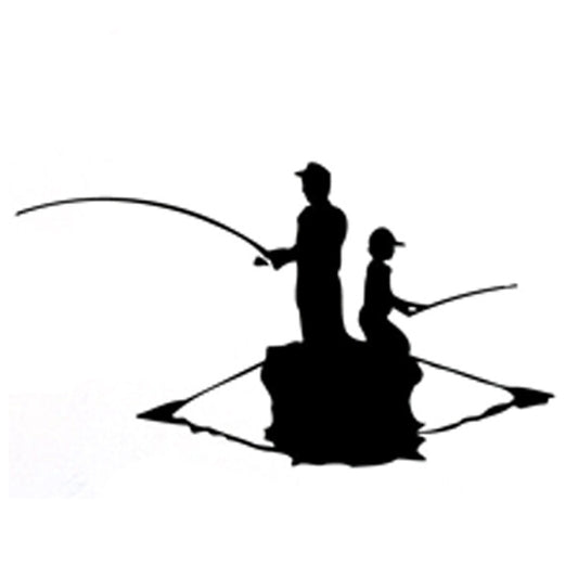 16.3CM*9.2CM Interesting Canoeing Fishing Sports Decor Silhouette Vinyl Car Sticker S9-0692