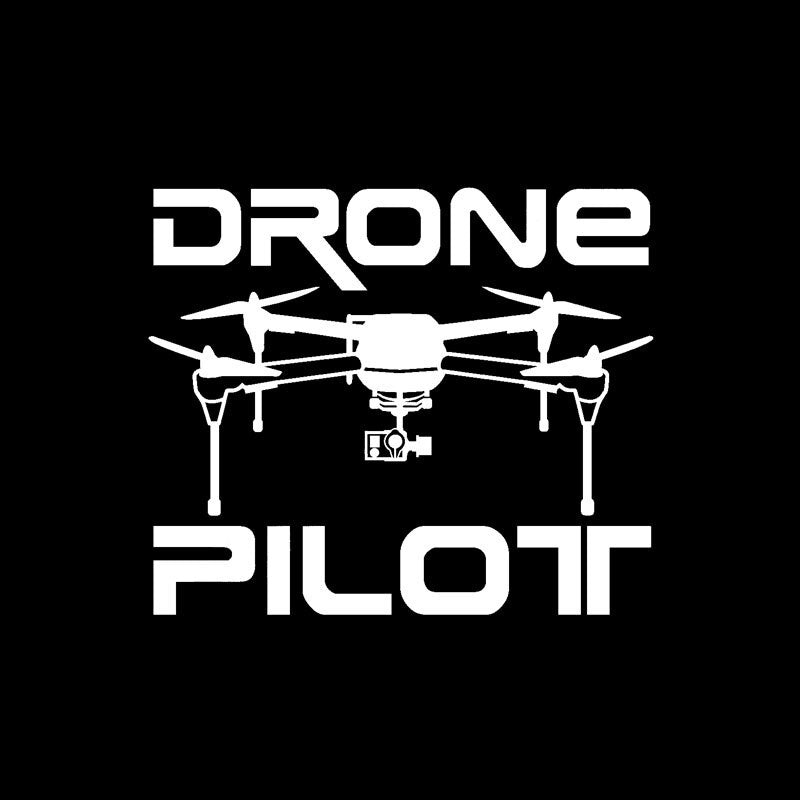 15.5CM*13.3CM " DRONE PILOT " Car Sticker Vinyl Decal UAV Drone Black/Silver C3-0194