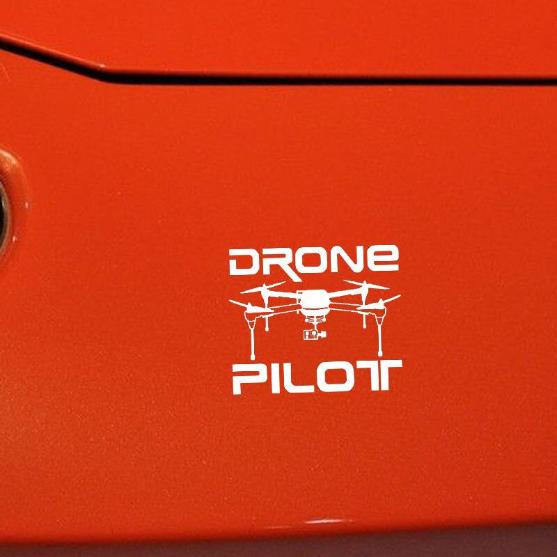 15.5CM*13.3CM " DRONE PILOT " Car Sticker Vinyl Decal UAV Drone Black/Silver C3-0194