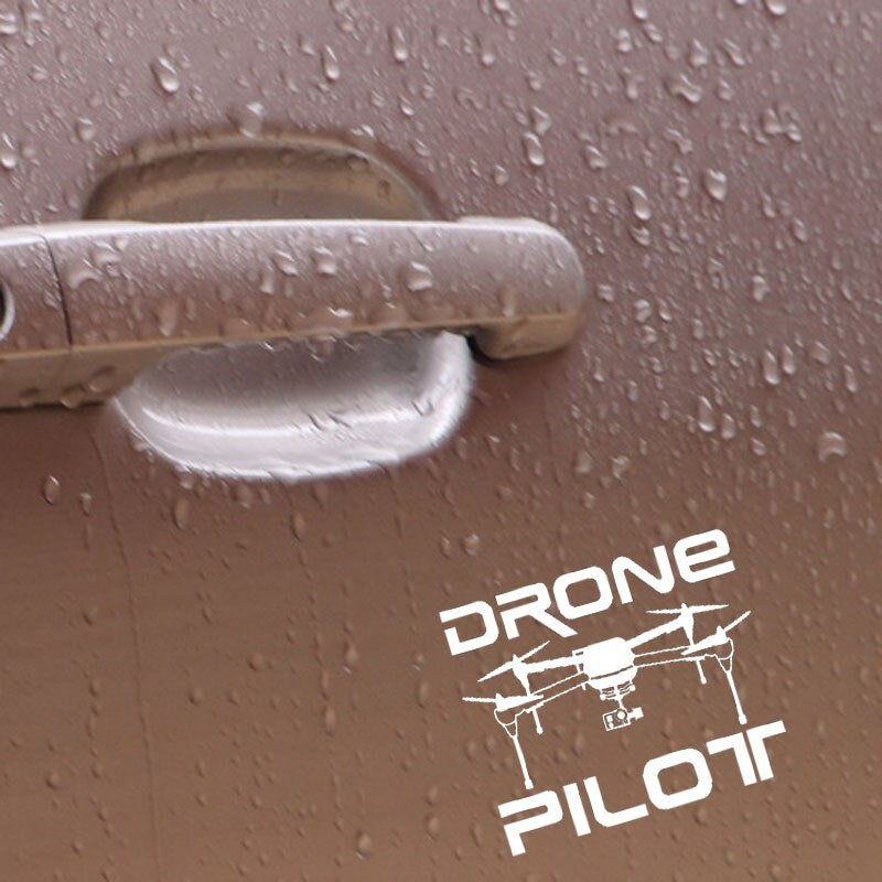 15.5CM*13.3CM " DRONE PILOT " Car Sticker Vinyl Decal UAV Drone Black/Silver C3-0194