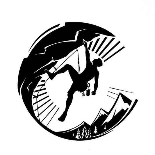 14.7CM*14.5CM Fashion Rock Climber Extreme Sports Car Sticker Vinyl Black/Silver S9-0385