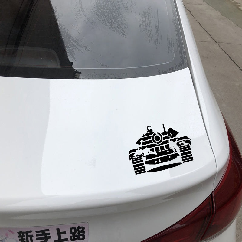16.5CM*11.9CM Battle War Hell Buggy Cool Tank Dazzling Vinyl Decal Nice Car Sticker Black/Silver C27-1199