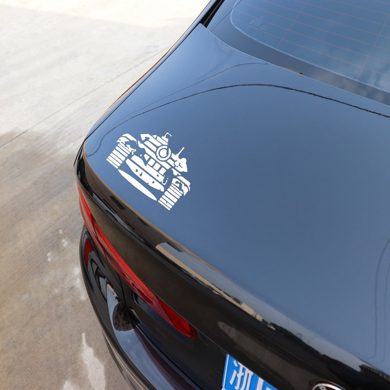 16.5CM*11.9CM Battle War Hell Buggy Cool Tank Dazzling Vinyl Decal Nice Car Sticker Black/Silver C27-1199