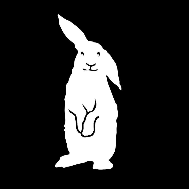 5.8cm*13.5cm Bardian Bunny Rabbit Decal Vinyl Cute Animal Car Sticker Car-styling S6-3488