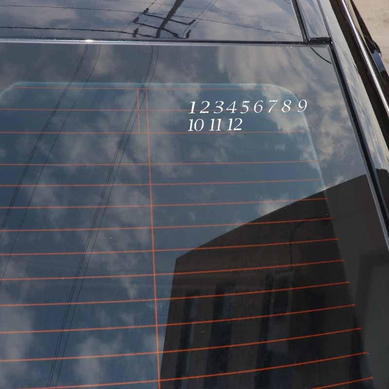 16.7CM*4.2CM Clock Number Set 1 2 3 4 5 6 7 8 9 10 11 12 Car Sticker Vinyl Decal Black/Silver C3-1149