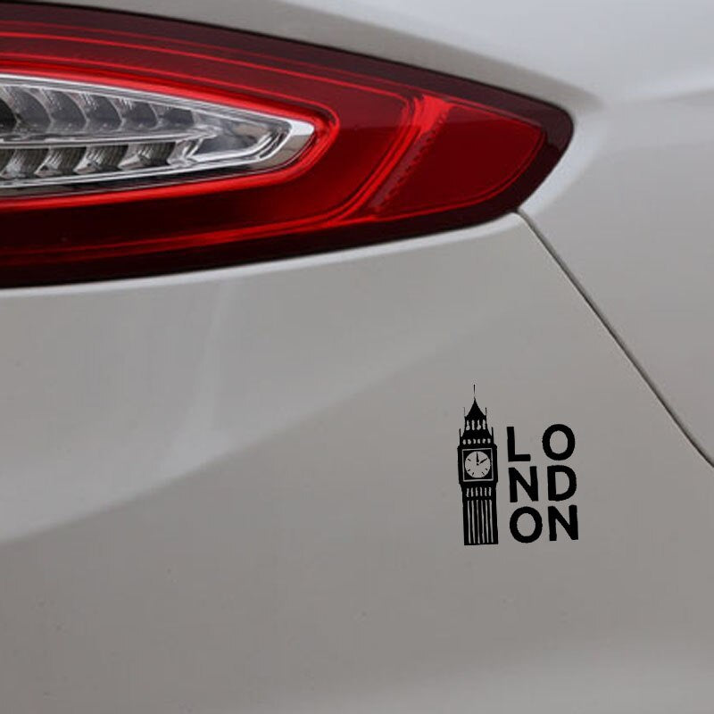 14.9CM*10.9CM Decor Art Vinyl Decal Car Sticker London Tower Clock Black/Silver C3-1119
