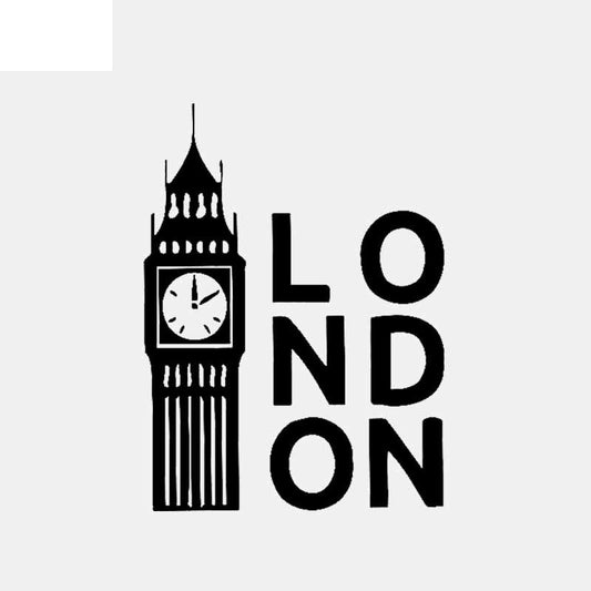 14.9CM*10.9CM Decor Art Vinyl Decal Car Sticker London Tower Clock Black/Silver C3-1119
