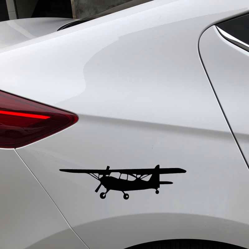 15.1CM*4.2CM Beautiful Airplane Dazzling Original Vinyl Decal High Quality Car Sticker Nice Black/Silver C27-1176