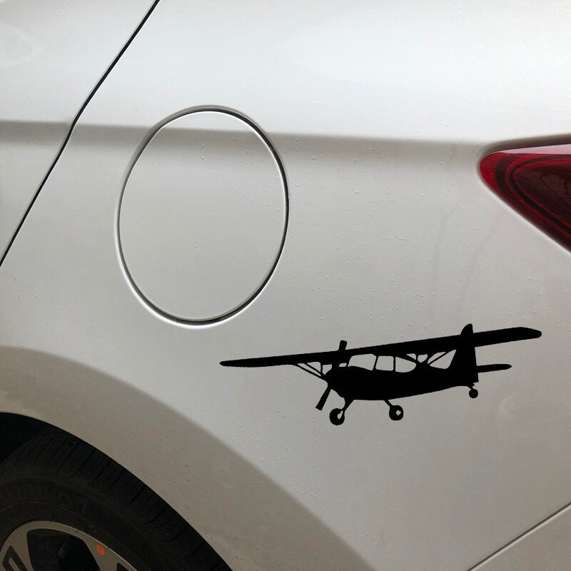 15.1CM*4.2CM Beautiful Airplane Dazzling Original Vinyl Decal High Quality Car Sticker Nice Black/Silver C27-1176