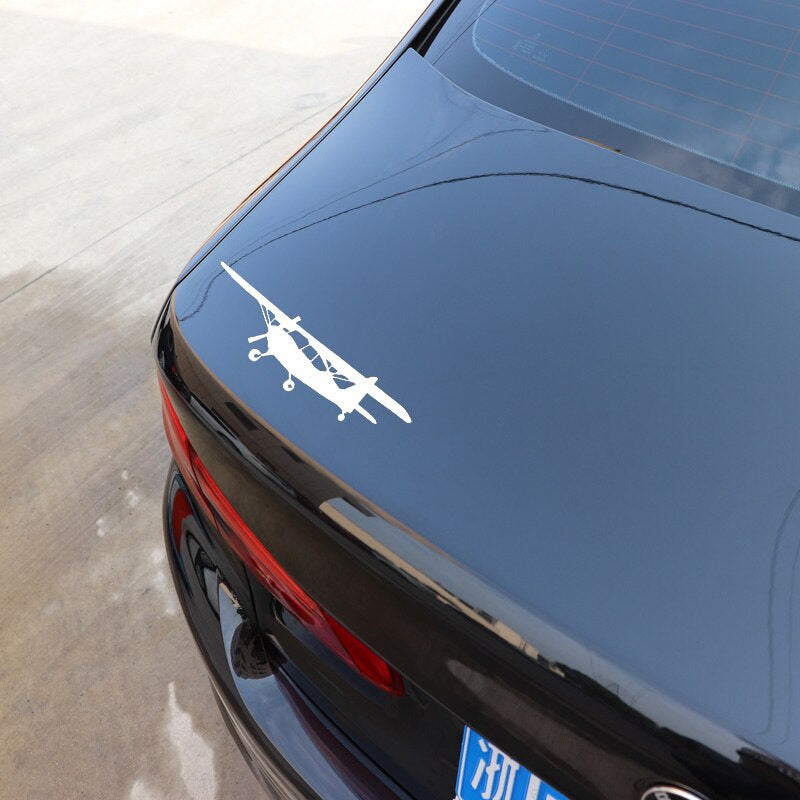 15.1CM*4.2CM Beautiful Airplane Dazzling Original Vinyl Decal High Quality Car Sticker Nice Black/Silver C27-1176