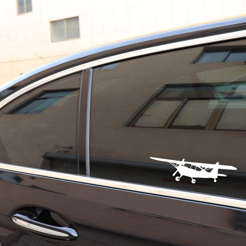 15.1CM*4.2CM Beautiful Airplane Dazzling Original Vinyl Decal High Quality Car Sticker Nice Black/Silver C27-1176