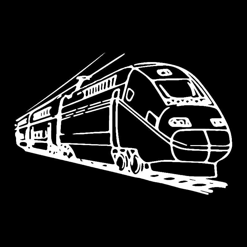 18CM*11.8CM Modern Train Car Sticker Transport Vinyl Decal Black/Silver C3-1780