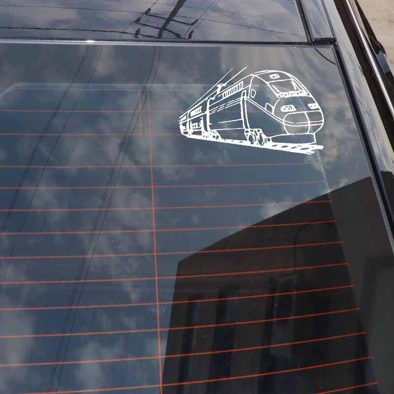 18CM*11.8CM Modern Train Car Sticker Transport Vinyl Decal Black/Silver C3-1780