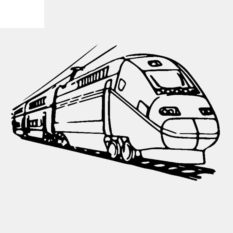 18CM*11.8CM Modern Train Car Sticker Transport Vinyl Decal Black/Silver C3-1780