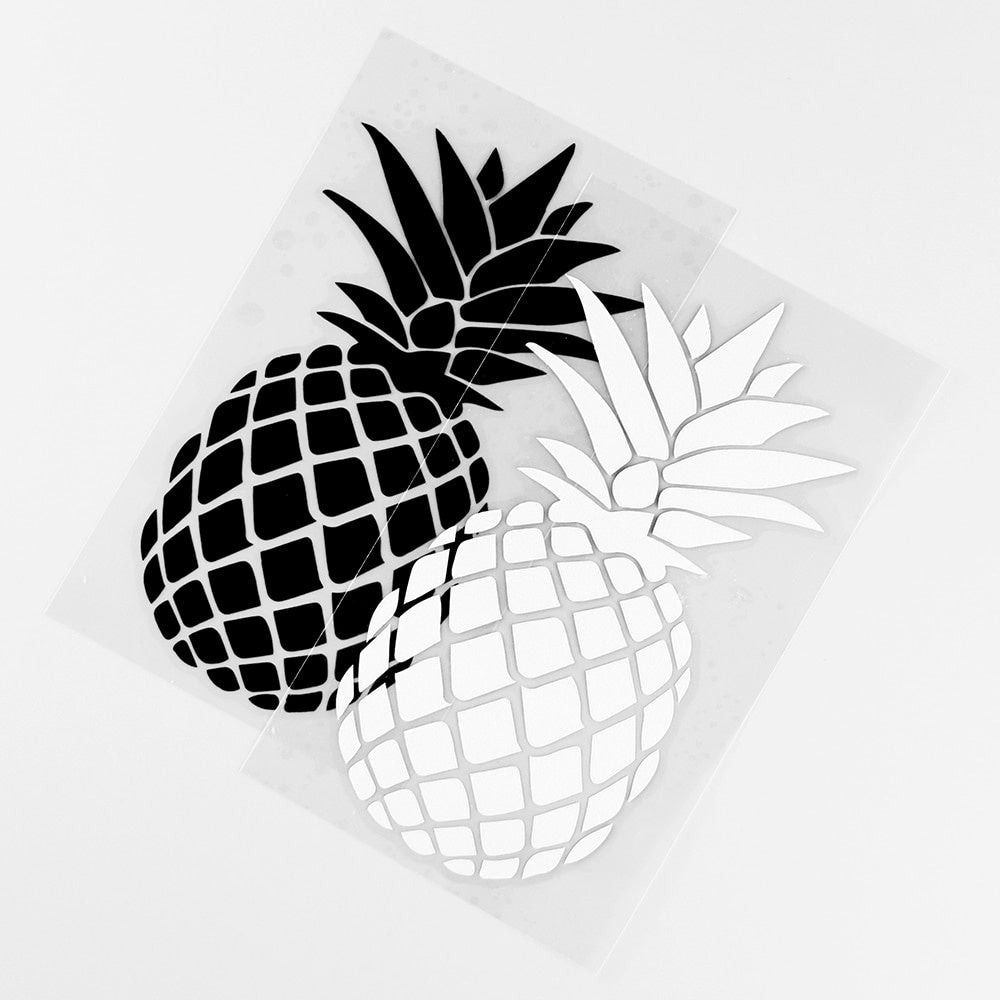 7.8×14.9CM Summer Pineapple Fresh Fruit Bumper Car Window Vinyl Decal Car Stickers Black / Silver 10A-0760