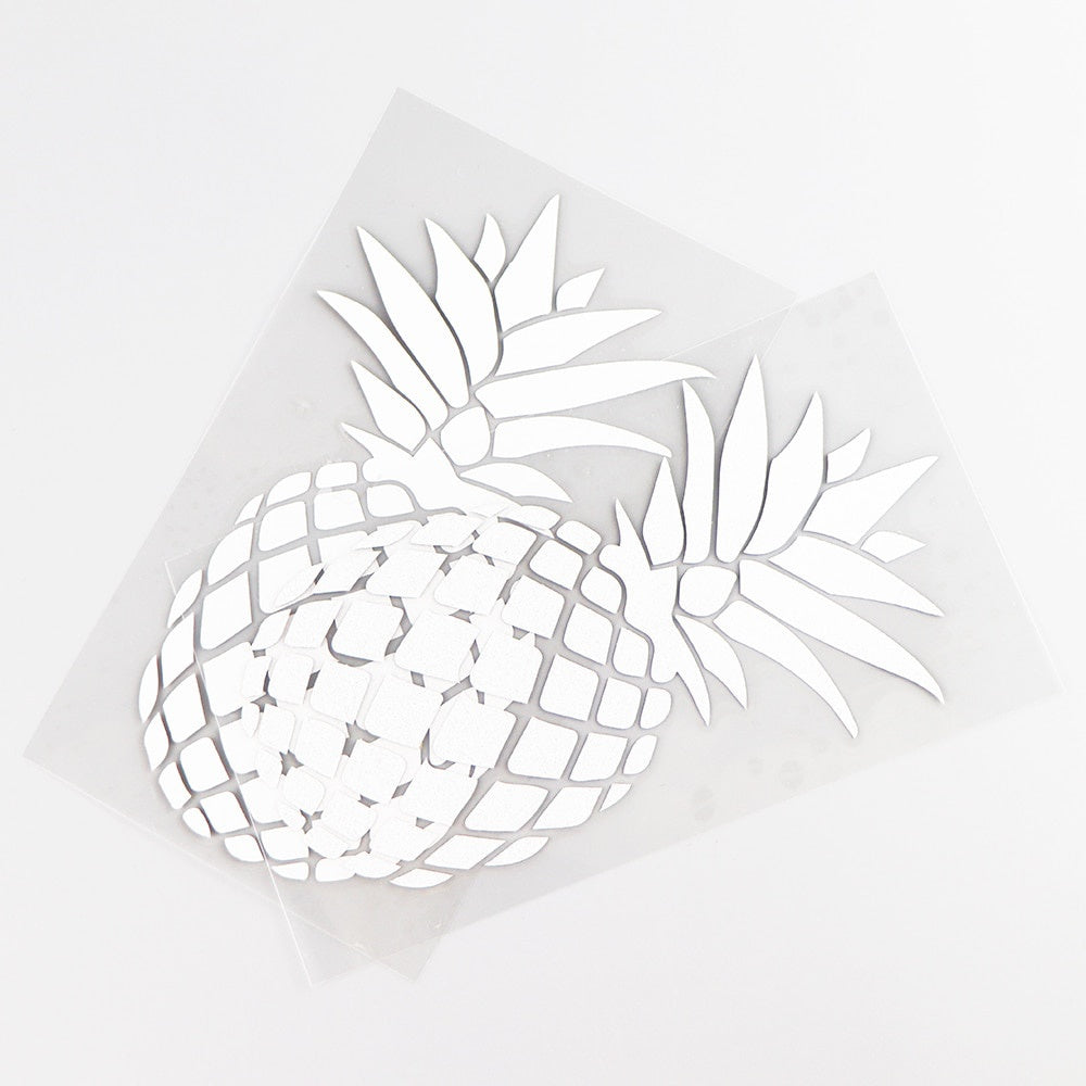 7.8×14.9CM Summer Pineapple Fresh Fruit Bumper Car Window Vinyl Decal Car Stickers Black / Silver 10A-0760