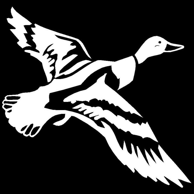 15.5cm*14.4cm Flying Duck Goose Bardian Vinyl Car Sticker Decal Black Silver Accessories S6-2675