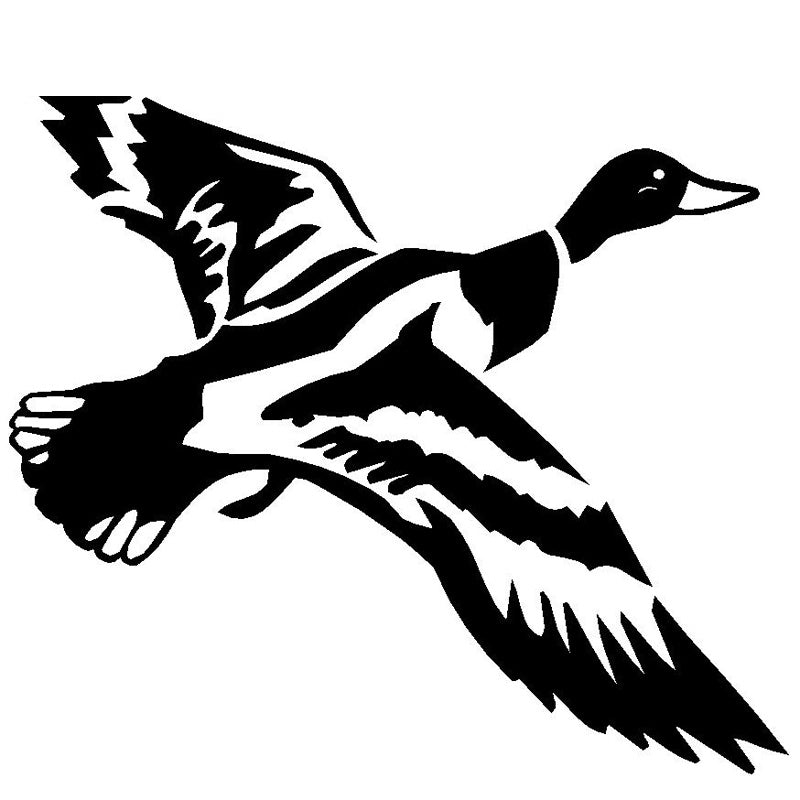 15.5cm*14.4cm Flying Duck Goose Bardian Vinyl Car Sticker Decal Black Silver Accessories S6-2675