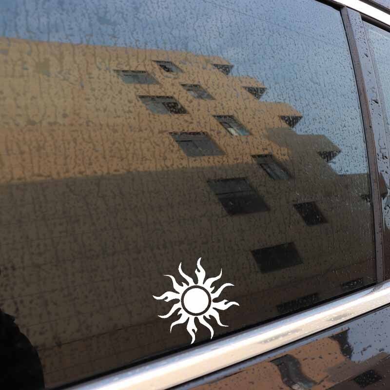 13.7CM*13.7CM Vinyl Decal Sun Beam Star Inscription India Buddhism Black/Silver C3-1508