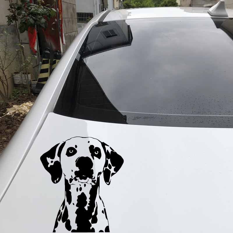 14.8X16.9CM Vinyl Decal Dog Animal Pet Dalmatians Great Decor Car Stickers Pattern Black/Silver C24-1412