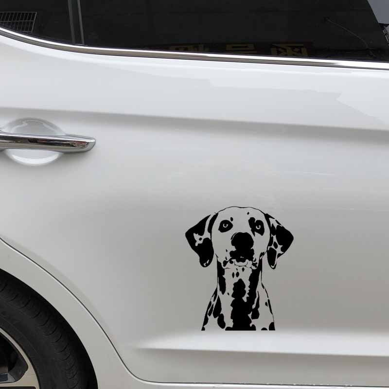14.8X16.9CM Vinyl Decal Dog Animal Pet Dalmatians Great Decor Car Stickers Pattern Black/Silver C24-1412