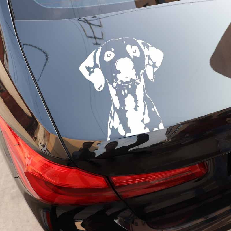 14.8X16.9CM Vinyl Decal Dog Animal Pet Dalmatians Great Decor Car Stickers Pattern Black/Silver C24-1412