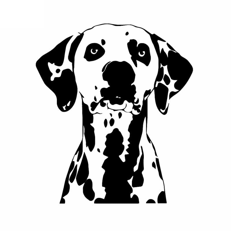 14.8X16.9CM Vinyl Decal Dog Animal Pet Dalmatians Great Decor Car Stickers Pattern Black/Silver C24-1412