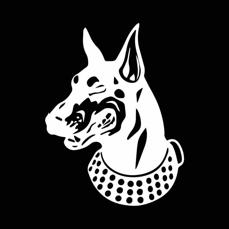 12.9X16.9CM Doberman Head Large Dog Vinyl Decal Car Sticker Funny Animal Black/Silver C24-1432