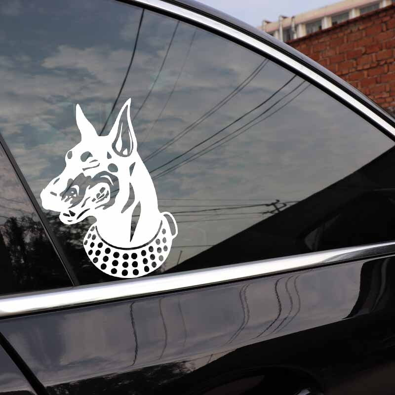 12.9X16.9CM Doberman Head Large Dog Vinyl Decal Car Sticker Funny Animal Black/Silver C24-1432