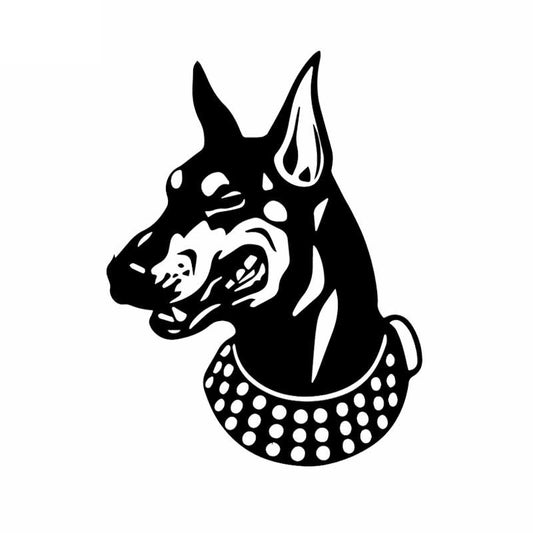 12.9X16.9CM Doberman Head Large Dog Vinyl Decal Car Sticker Funny Animal Black/Silver C24-1432