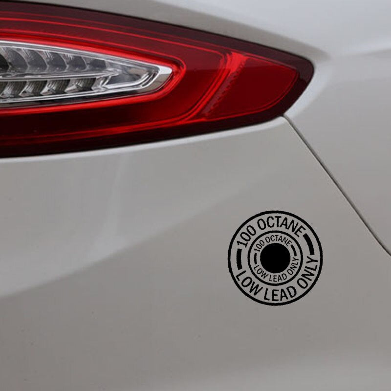 14.7CM*14.7CM 100 OCTANE LOW LEAD ONLY Vinyl Decal Car Sticker Fuel Black/Silver C3-0800
