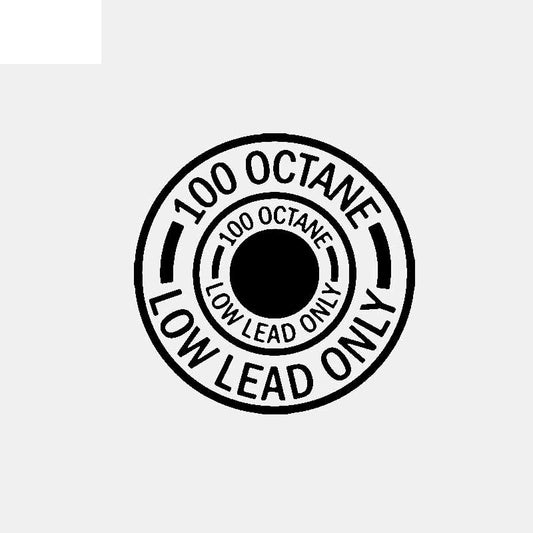 14.7CM*14.7CM 100 OCTANE LOW LEAD ONLY Vinyl Decal Car Sticker Fuel Black/Silver C3-0800