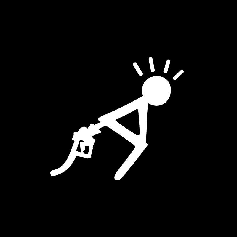 12.4CM*11.3CM Vinyl Decal Car Sticker Funny Fuel Petrol Drift Black/Silver C3-0788