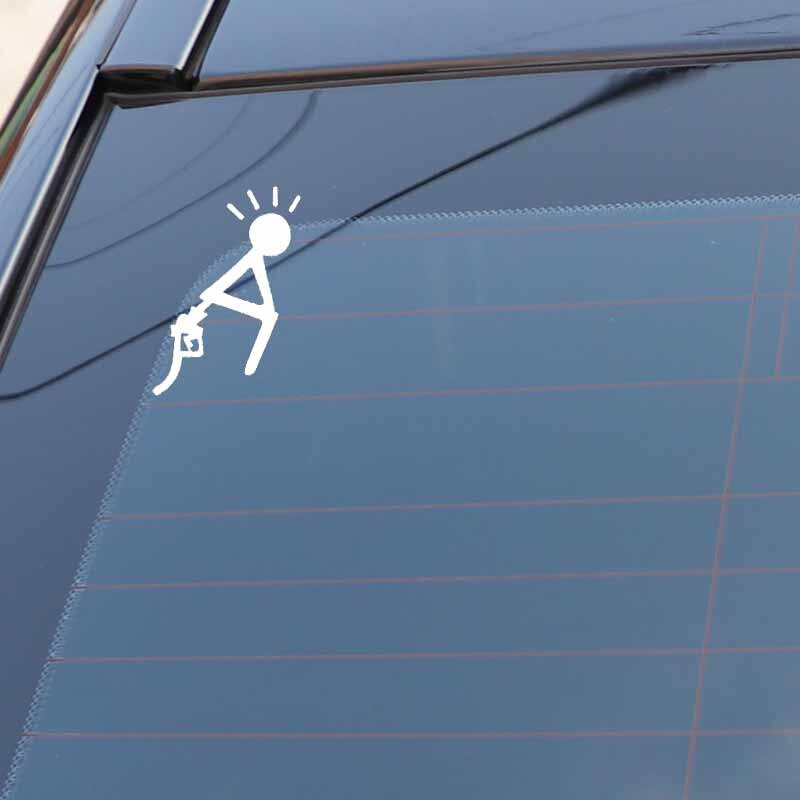 12.4CM*11.3CM Vinyl Decal Car Sticker Funny Fuel Petrol Drift Black/Silver C3-0788