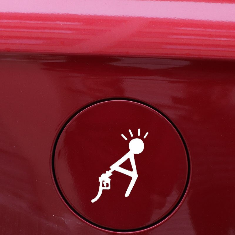 12.4CM*11.3CM Vinyl Decal Car Sticker Funny Fuel Petrol Drift Black/Silver C3-0788