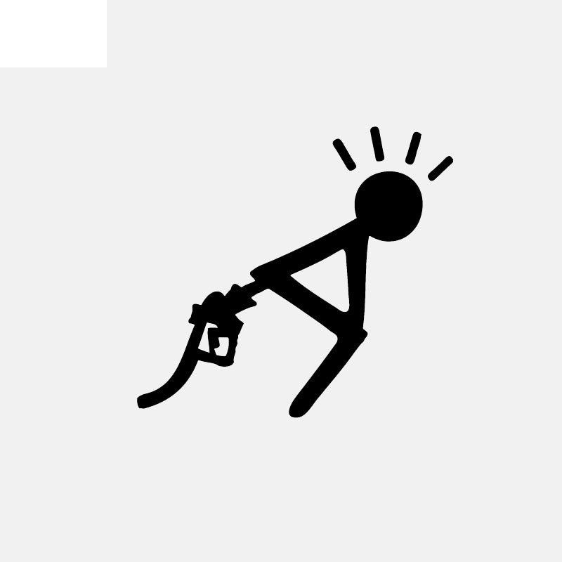 12.4CM*11.3CM Vinyl Decal Car Sticker Funny Fuel Petrol Drift Black/Silver C3-0788