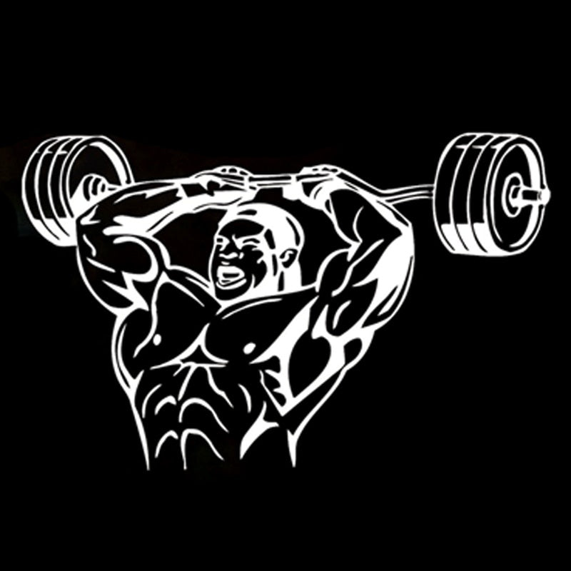 16.2CM*10.3CM Fashion Bodybuilding Bodybuilder Muscle Man Vinyl Silhouette Car Sticker S9-0660