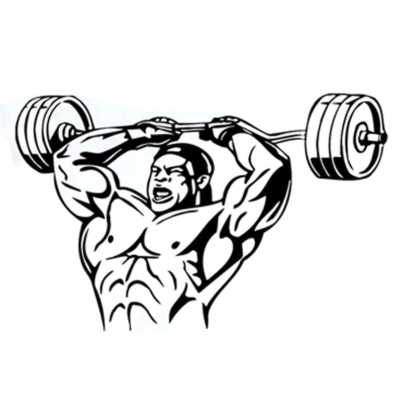 16.2CM*10.3CM Fashion Bodybuilding Bodybuilder Muscle Man Vinyl Silhouette Car Sticker S9-0660