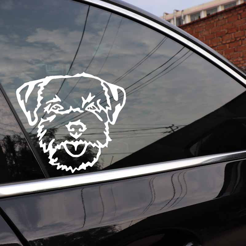 14.6X13.4CM Border Terrier Dog Car Sticker Vinyl Decal Car Window Decor Black/Silver C24-1349