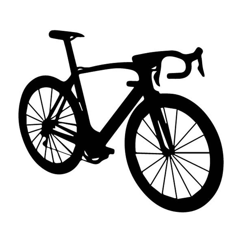 15.1CM*13.4CM Interesting Sport Riding Bike Delicate Bicycle Vinly Decal Nice Decor Car Sticker Black/Silver C27-0857