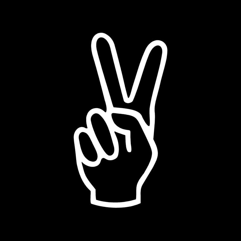 7.9cm*14.7cm Peace Sign Hand Funny Vinyl Decal Car Window Bumper Sticker S6-3257