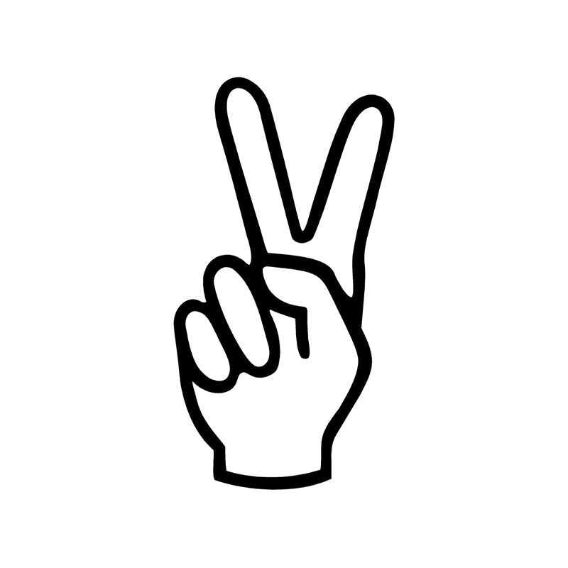7.9cm*14.7cm Peace Sign Hand Funny Vinyl Decal Car Window Bumper Sticker S6-3257