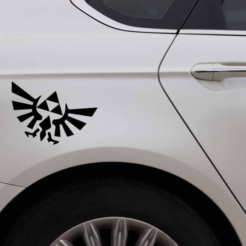 15CM*11.1CM Cartoon Car Sticker Simple Picture Delicate Vinyl Decal Black/Silver C27-0144