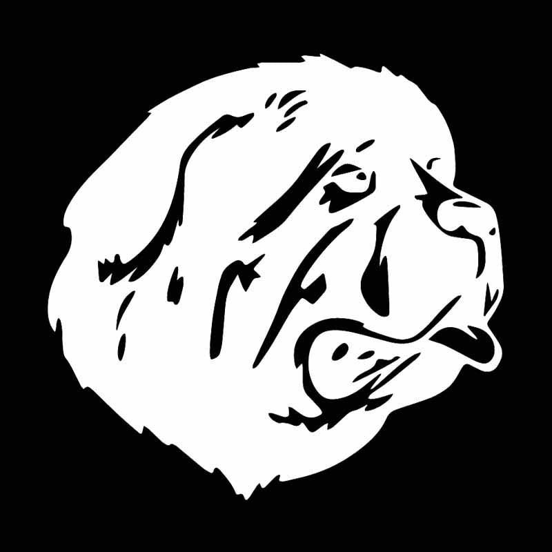 15.7X15.3CM Funny Newfoundland Dog Pet Animal Vinyl Decal Car Sticker Decor Black/Silver C24-1464